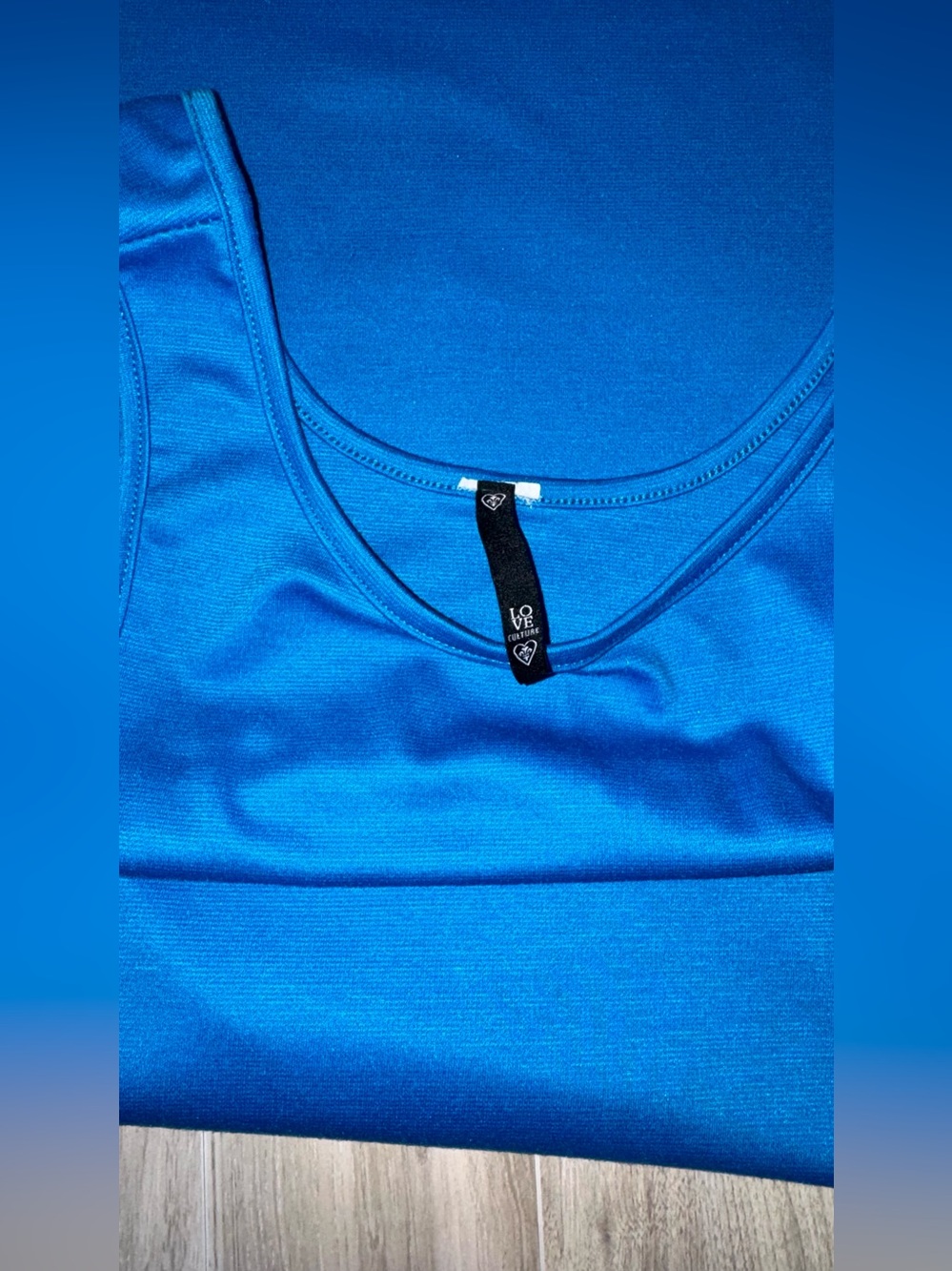Blue Sleeveless Scoop Neck Maxi Dress - size Small - Picture 5 of 10